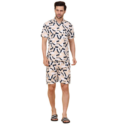 Sweet Dreams Men Printed Shorts Set