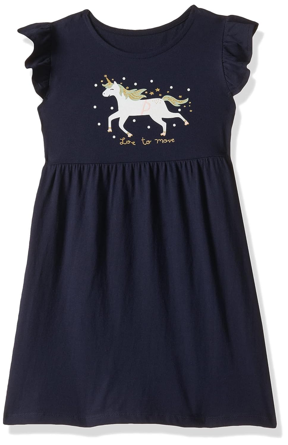 T2F Girls Cotton A-Line Knee-Length Casual Dress (DRZ3P02_Navy+Fusia+Purple