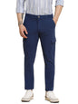Dennis Lingo Mens Slim Fit Multi-Pocket Stretchable Cargo Trousers Denim Blue