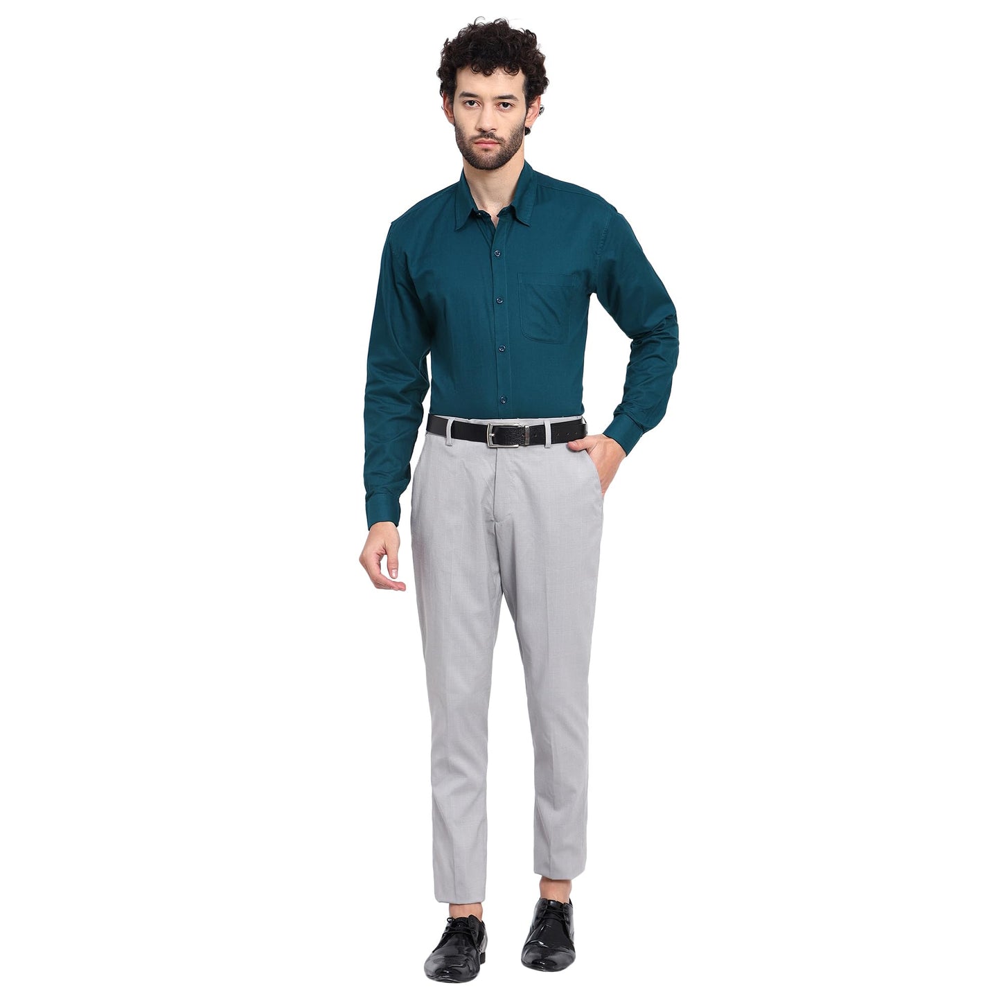 Tee Projekt Premium Plain Cotton Shirt for Men | Cotton Shirt | Casual Shirt | Solid Shirt | Full Sleeves | Formal Shirt (SFA-ST