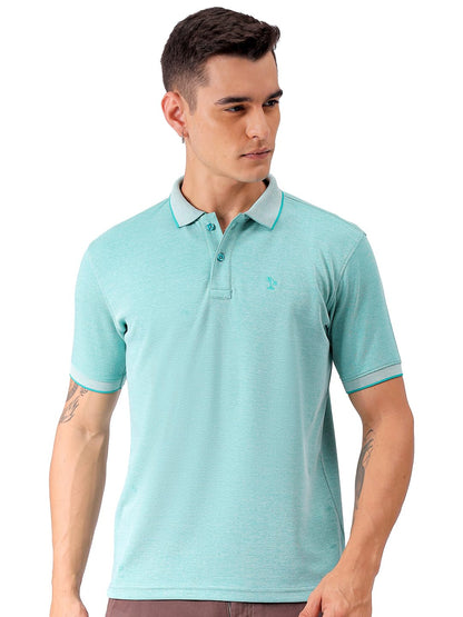 The Indian Garage Co Men Slim Fit Placement Embroidery Polo Collar Tshirt