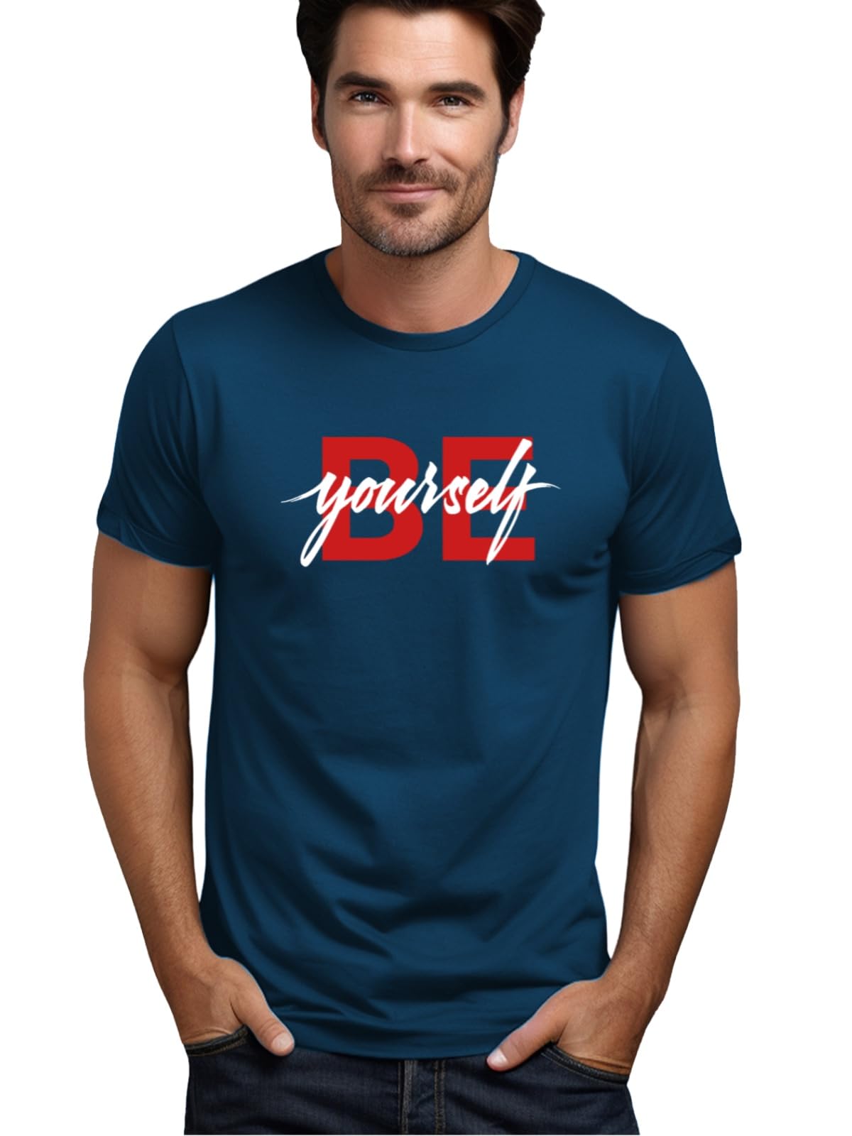 ADRO Tshirt for Men | Printed T Shirt for Men | 100% Cotton T-Shirt |Printed T Shirt | T-Shirts | RN24-BYO-SB