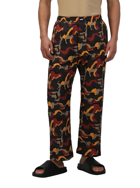 Bewakoof Mens All Over Printed Regular Fit Cotton Pyjama_ 608407 Multicolor S