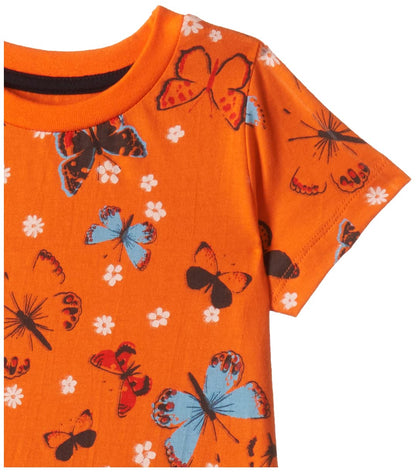 T2F Girls Cotton A-Line Knee-Length Casual Dress