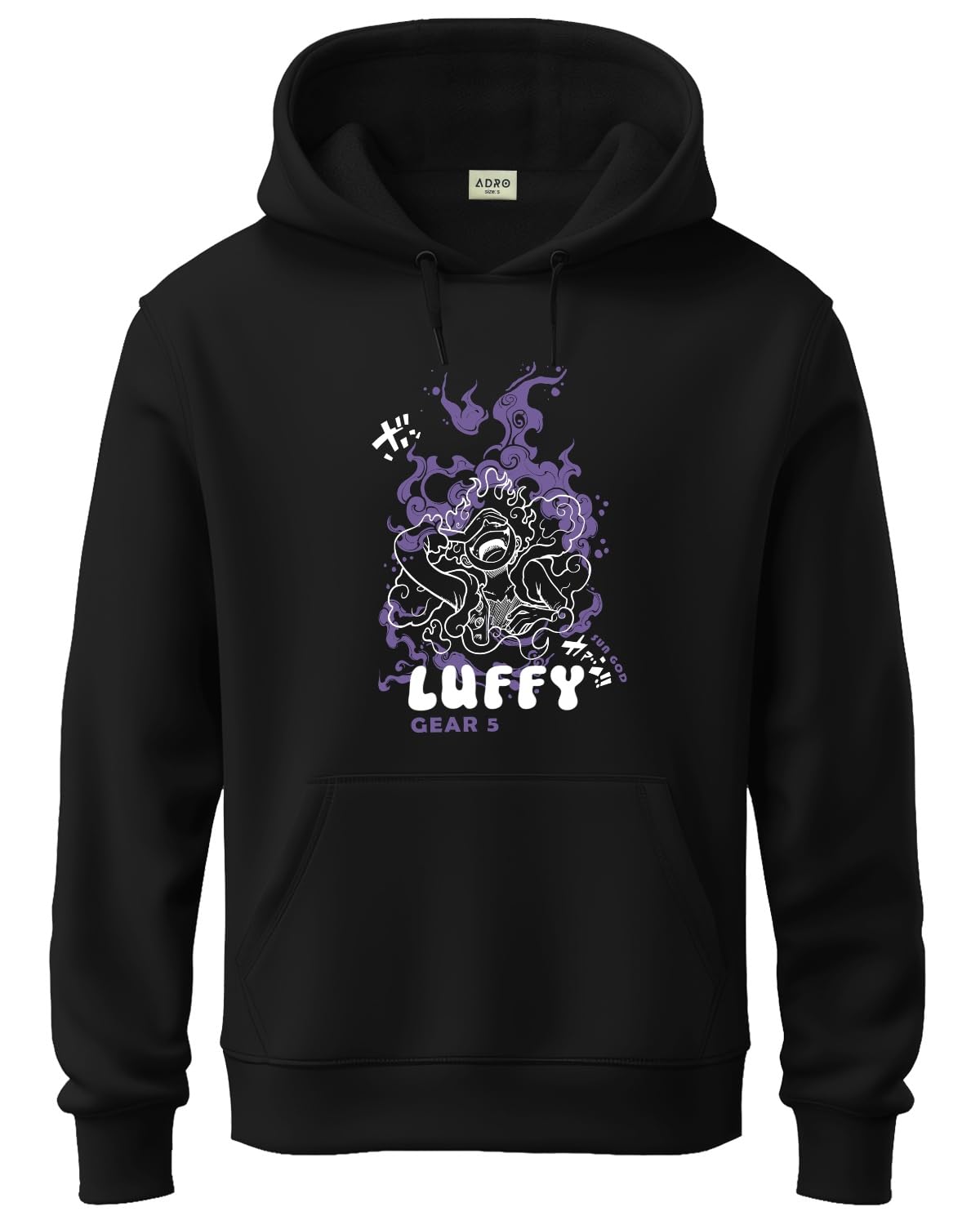 ADRO Hoodies for Men | Printed Hoodie for Men | Cotton Hoodie | Luffy Hoodie Gear 5 | Sweatshirt for Men | Anime Hoodie | H24-LU