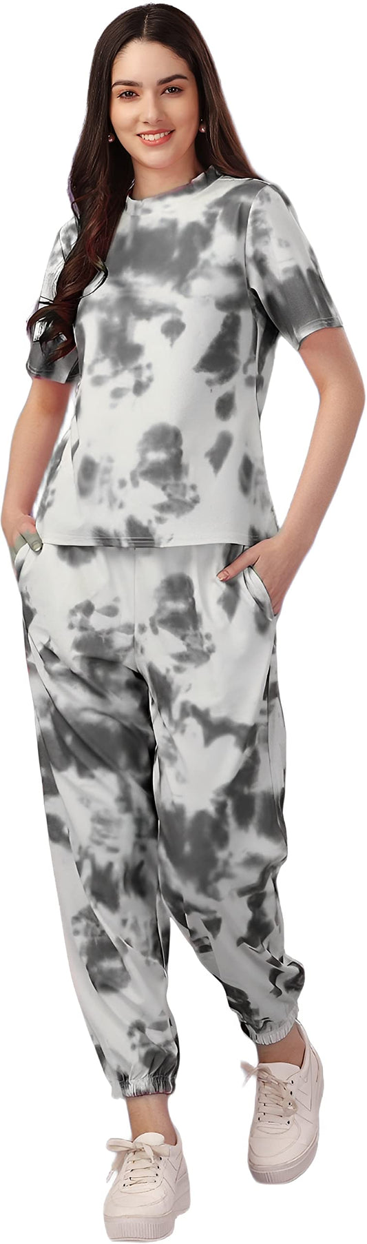 ELLITI Womens Night Suit Set for Women, Lounge Wear, Printed Top and Pyjama Set for Women Nightwear/Loungewear/Night Dress for