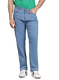 Kotty MenS Mid Rise Solid Jeans Baby Blue