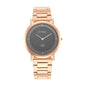 Titan Edge Anthracite Dial Rose Gold Strap Watch 1595Wm01