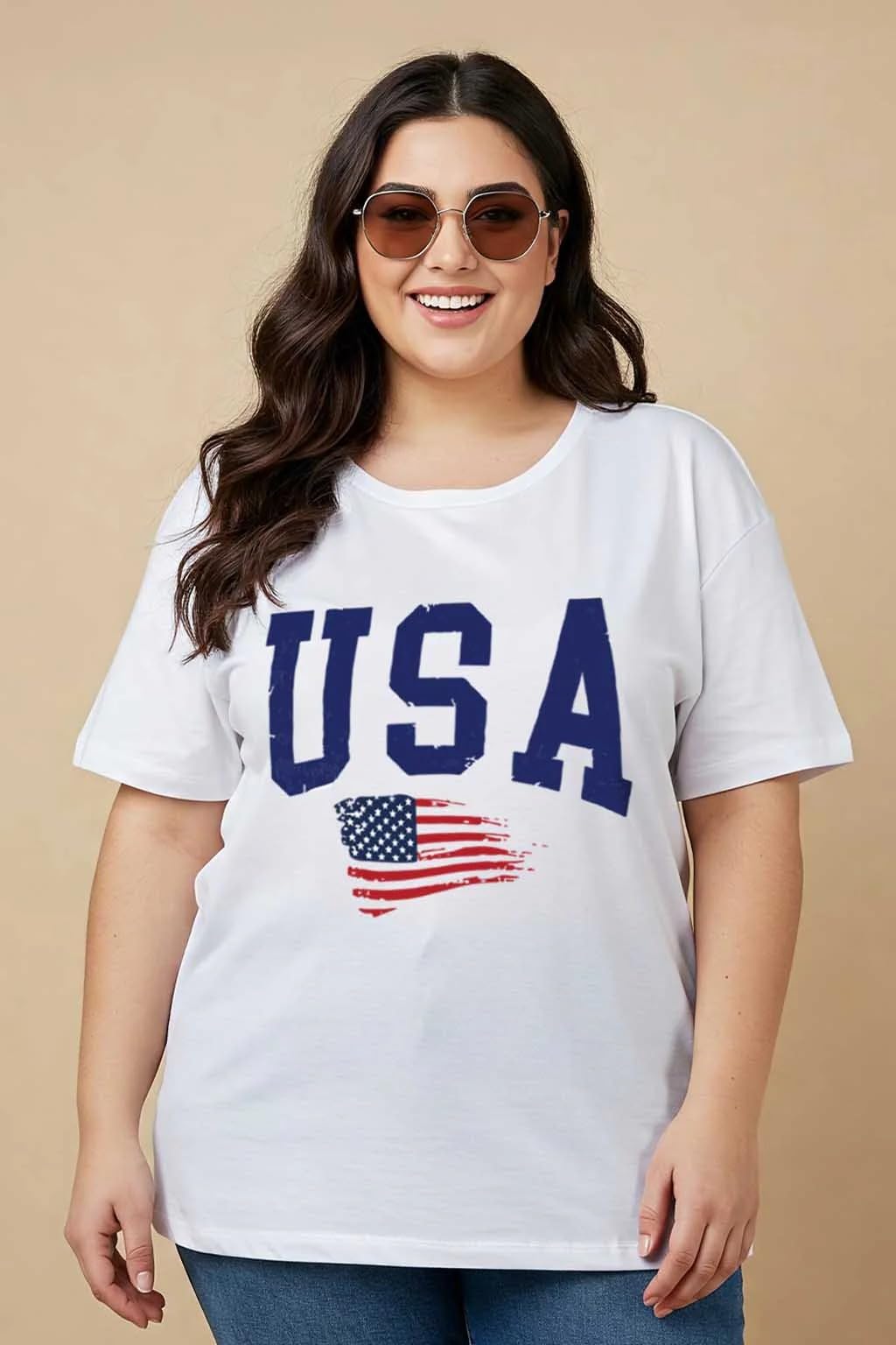 Juneberry 100% Pure Cotton Oversized Baggy Fit Cool Front Chest Graphic Printed Half Sleeve Plus Size T-Shirt For Women & Girls
