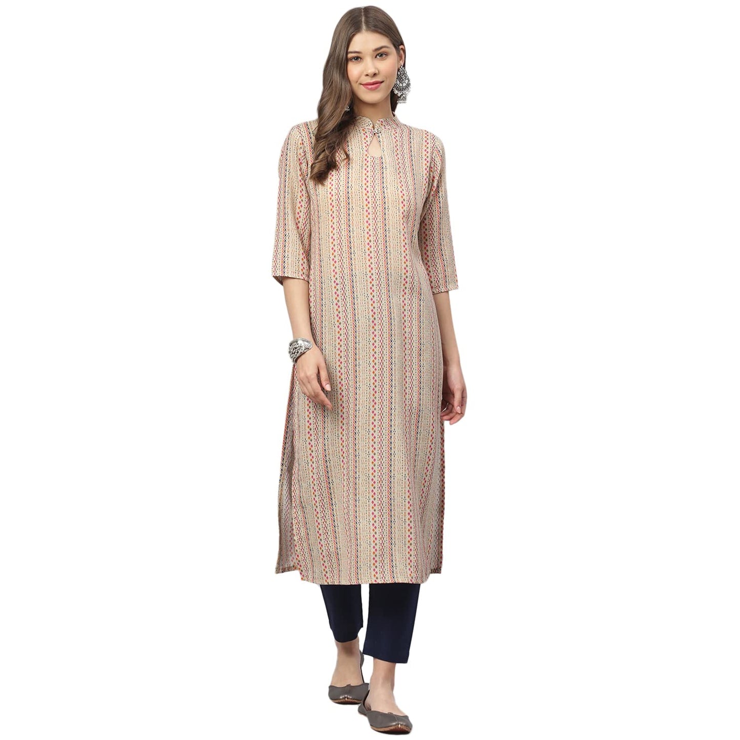 NAINVISH Cotton Kurti Kurta for Womens | Kurtas for Women | Womens Kurta Kurti | Best Kurtas for Women
