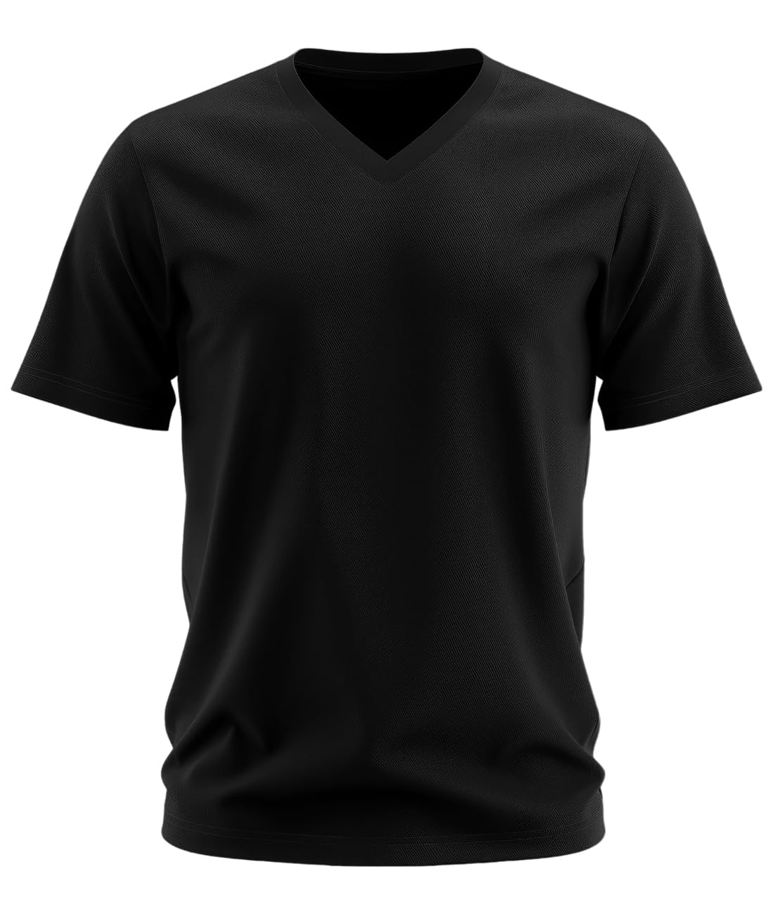 ADRO Mens V Neck T-Shirt|100% Combed Cotton T-Shirt|V-Neck Half Sleeve T-Shirt|VN24-M-PLN-BL