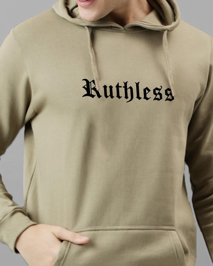 ADRO Mens Cotton Neck Hooded Sweatshirt (H24-RUTH-BE_Beige