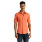 Pepe Jeans MenS Solid Regular Fit Shirt (Pm308589_Peach Orange