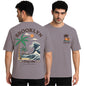 SMOWKLY Authentics Mens Cotton Blend Brooklyn Beach Graphic Printed T Shirt || Crew Neck Pullover Tee || Casual Baggy Fit Urban