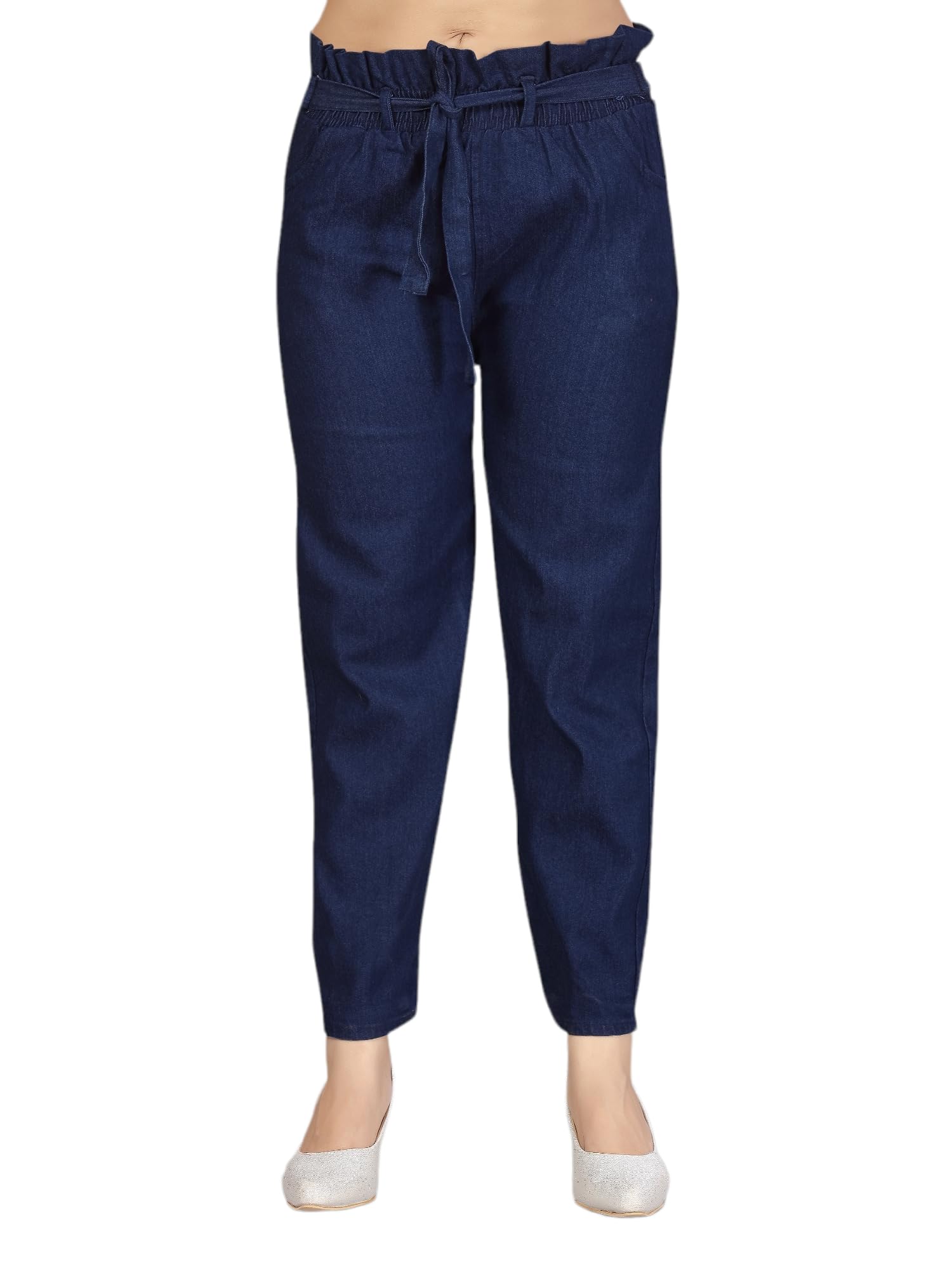 Aarika Girls Navy Blue Colour Denim Palazzo (12-15 Years)