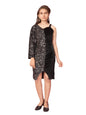 Aarika Girls Silver-Black Color Velvet Seguin Middi (MD-A-23049-SILVER-34)