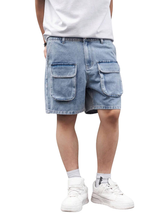 Greciilooks MenS Denim Casual Shorts (Gl-M.Short-Sh288_Blue