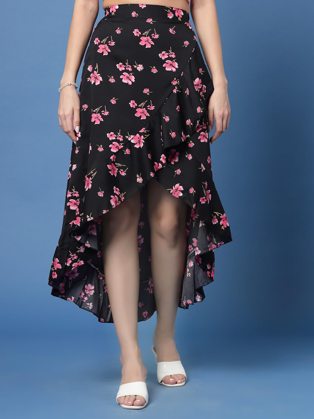 OOMPH! Long Skirts for Women Black - msk051