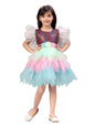 Aarika Baby-Girl's Nylon Skater Knee-Length Dress (FK-3015_Multi_18) Multicolour