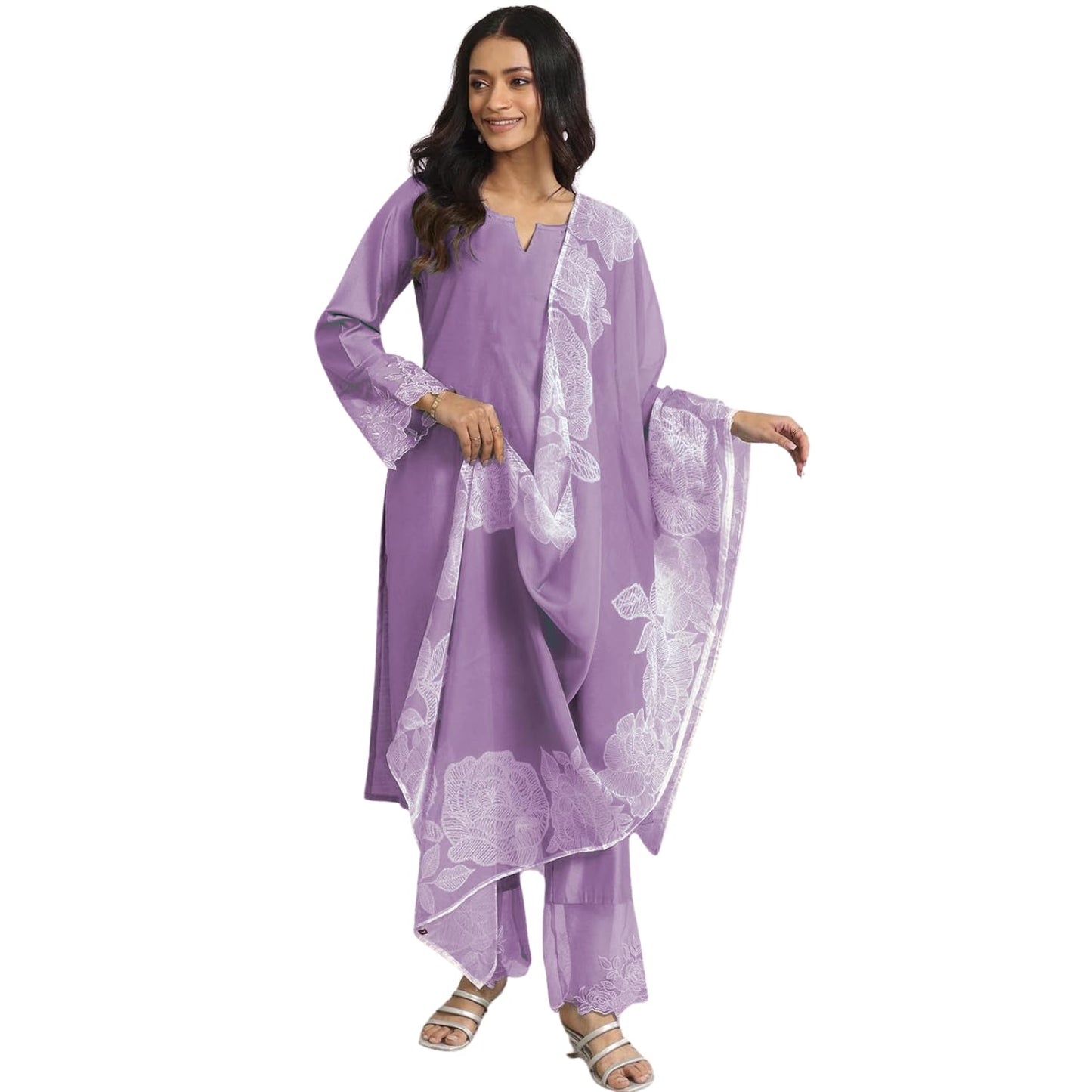 Shienzy WomenS Embroidered Kurta Set With Dupatta || Elegant Floral Suit Set For Women || Ethnic Wear For Girls || Stylish Kurt