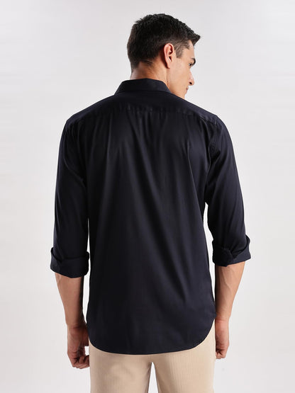 ADRO Mens Slim Fit Solid Casual Shirts | Plain Satin Evening Shirt | Stylish Office or Party Shirt | All Day Fresh Spread Colla