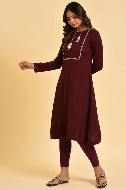 W for Woman Acrylic Women's Winter Regular Kurta