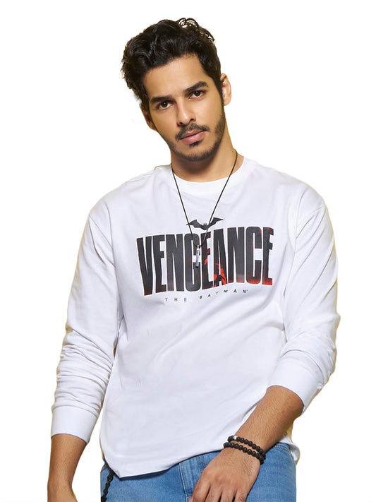 Bewakoof Mens Cotton Official Dc Merchandise Graphic Printed Oversized T-Shirt_624560_White_M