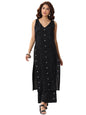 Libas Womens Printed Cotton Straight Kurta With Palazzos