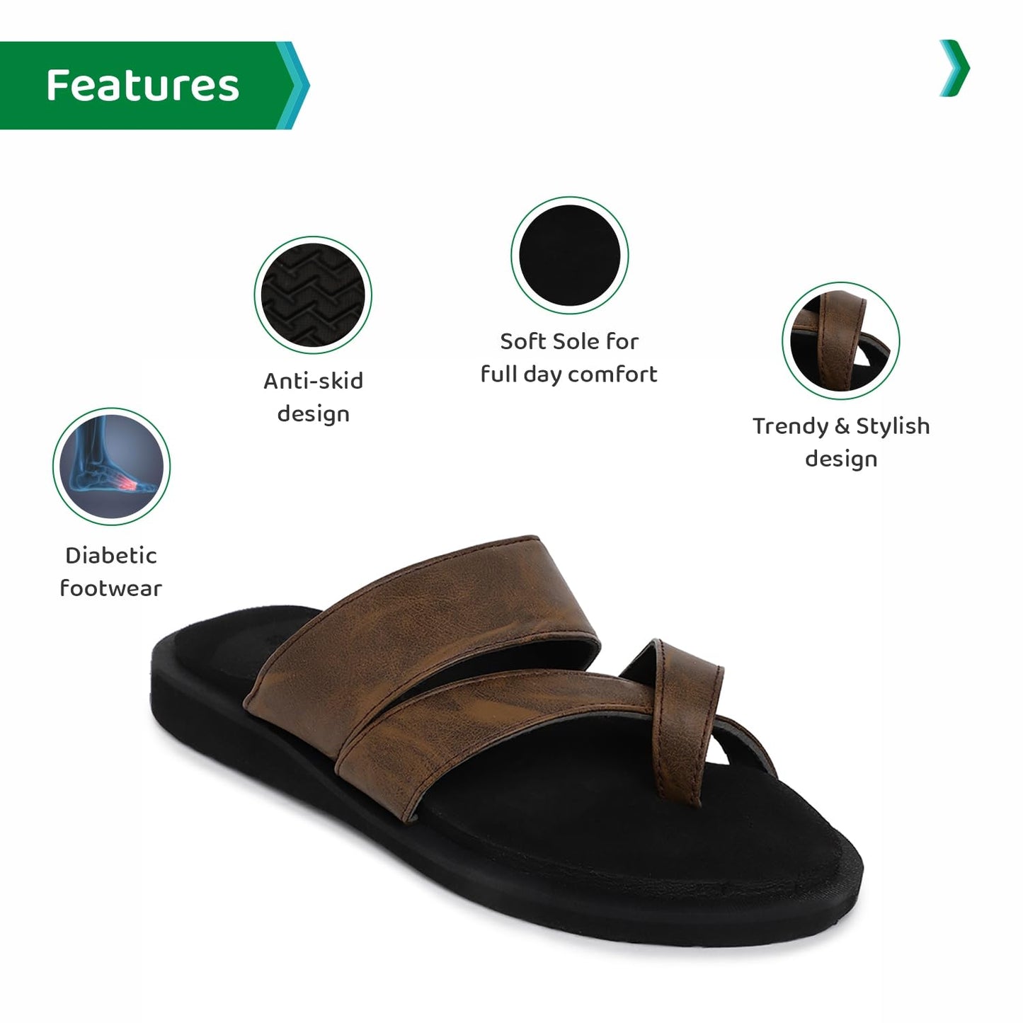 Ortho Joy Extra Soft Doctor Ortho Slippers For Men/Comfortable Regular Wear Slipper