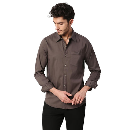 Thomas Scott Long Sleever Solid Color Regular Fit Casual Shirts for Mens