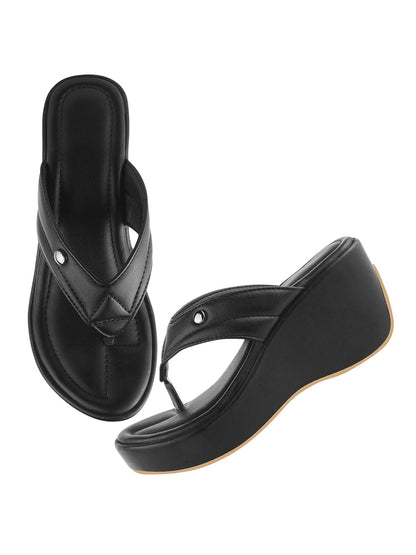 Shoetopia WomenS Stylish & Durable Synthetic Wedge Sandals With Resin Footwear Comfort, Perfect For Casual & Dressy Occasions, 