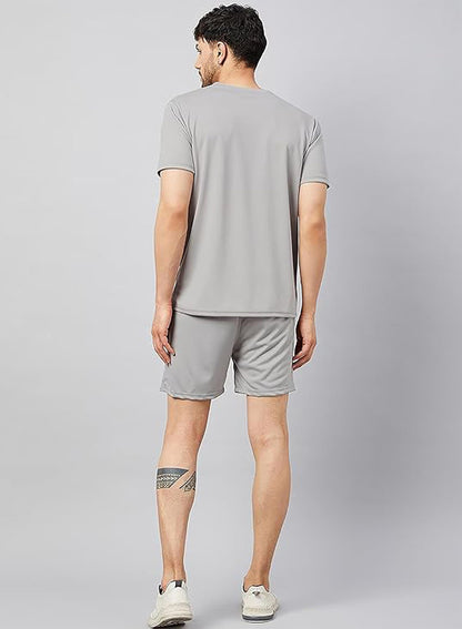 ELLITI Cotton Blend Casual Round Neck Printed T-Shirt and Shorts Set, Mens Pyjama Co-Ord Set, Sleepwear & Loungewear, Summer Ni