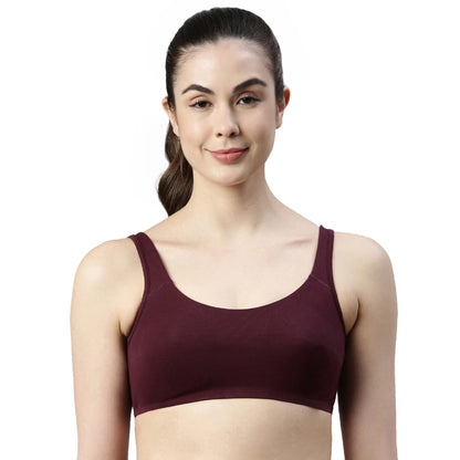 Enamor SB06 Low Impact Bra - Non-Padded, Wirefree & High Coverage