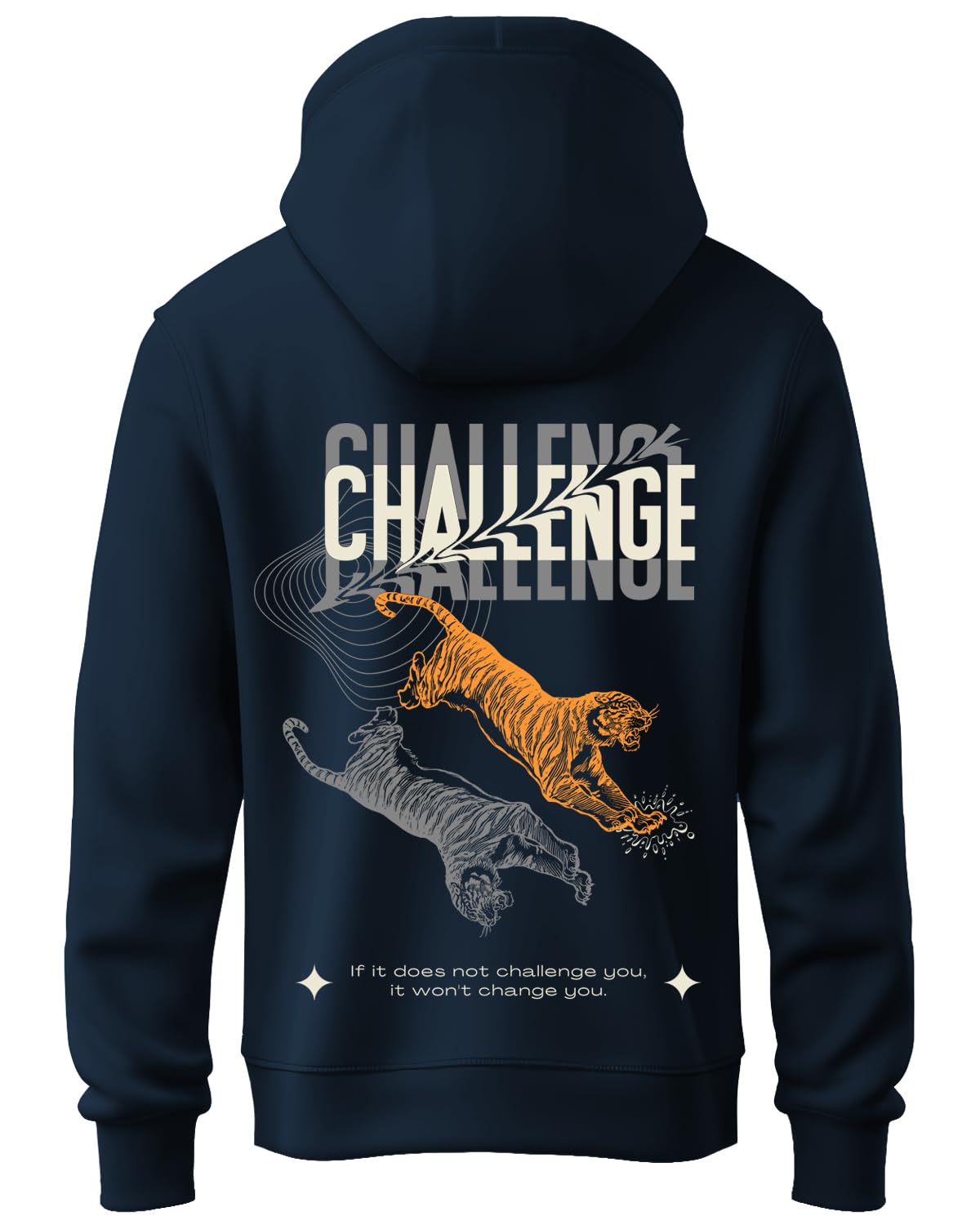 ADRO Mens Abstract Design Backside Printed Hoodies in Premium Cotton Fleece 340 GSM (H23-M-CHL-NB_Navy)