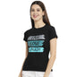 Preneum Womens Cotton Regular Fit Trendy & Latest Graphic Stylish Printed Short Sleeves Casual & Regular T-Shirt, Mid Night Bla