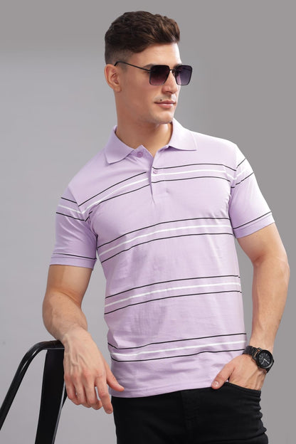 ADRO Regular Fit Polo T-Shirt for Men| Printed Polo T-Shirt | Cotton Polo T Shirt Also in Plus Size|Pnop24-L1-Ptnbwh