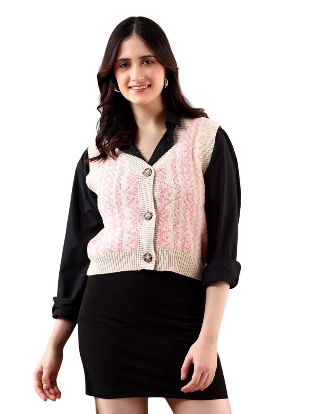 Kotty WomenS Trendy Sleeveless Sweater Vests  Perfect For Layering And Smart-Casual Outfits(Multicolored,S)