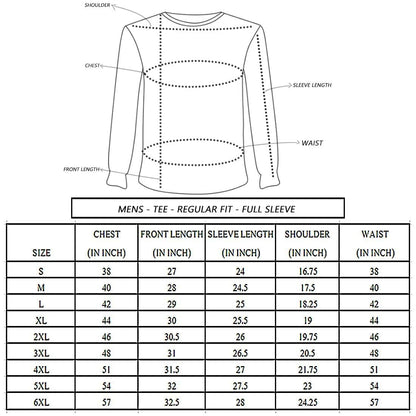 Bewakoof Mens Printed 100% Cotton T-Shirt - Regular Fit, Round Neck, Full Sleeves Blue