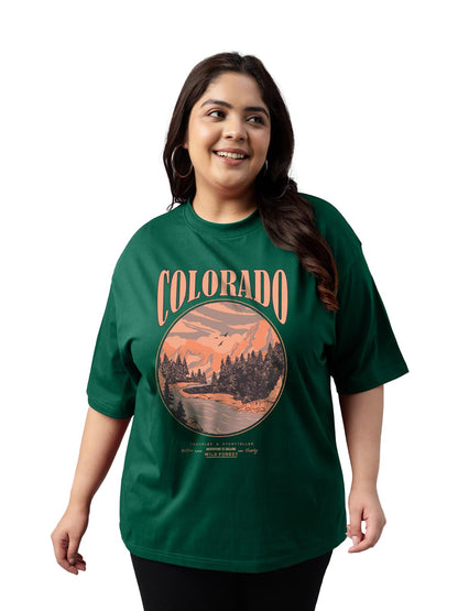 Juneberry 100% Pure Cotton Oversized Fit Latest & Trendy All Over Prints Half Sleeve Plus Size T-Shirt For Women & Girls (Ps_Jbc