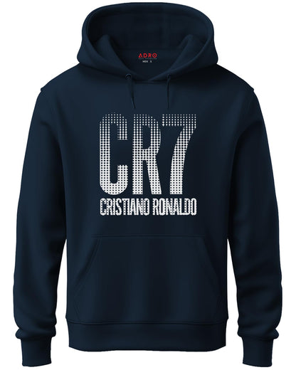 ADRO Men's Cotton Neck Hooded Sweatshirt (H20-M-CR07-NB_Navy)