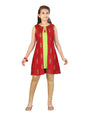 Aarika Girl's Cotton Regular Shirt (NV-Kurti-A-3_Red