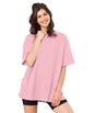 SHODOX Womens Cotton Blend Oversized Drop Shoulder Solid T-Shirt(Pack of 1)