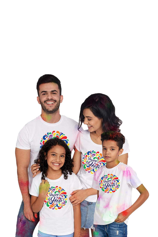 Bon Organik Happy Holi Tshirts Family