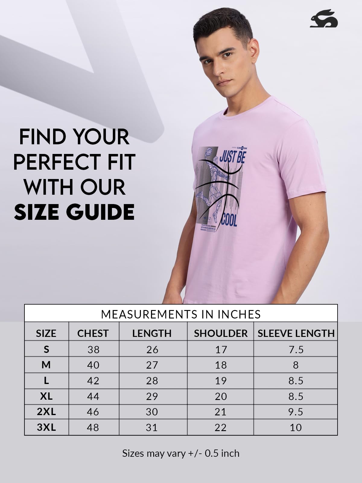 ADRO Men's Graphic Printed 100% Cotton T-Shirt - Regular Fit, Printed T-Shirts for Men (RN24-BCL-PU_Purple)