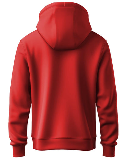 ADRO Mens Cotton Neck Hooded Sweatshirt (H24-M-DREAM-RD_Red