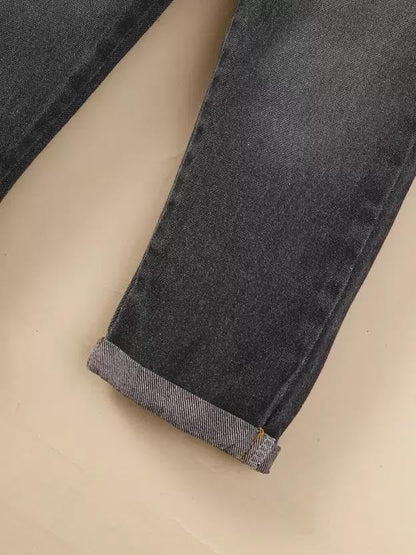 Kotty Girls Regular Fit Solid Jeans Onyx Black