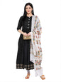 OM SAI LATEST CREATION Women Slub Rayon Red Half Sleeve Designer Kurti with Dupatta