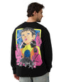 The Souled Store Squid Game: Players Men and Boys Round Neck Black Graphic Printed Cotton Oversized Full Sleeve T-Shirts