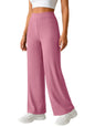 Pinkmint Womens Palazzo Pants High Waist | Wide Leg Stretchable Trousers | Elastic Waist Flared Pants | Casual, Office, Travel, 