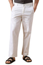 Dennis Lingo Men White Solid Relaxed fit Trousers